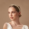 thumbnail image 2 of 1 Pc Diadema de flecos de tres filas de strass para mujeres y niñas en tono dorado, 2 of 6