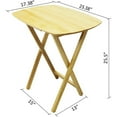 Bilot Oversized Hardwood Folding TV Tray Tables for Eating, 25.5 Inches