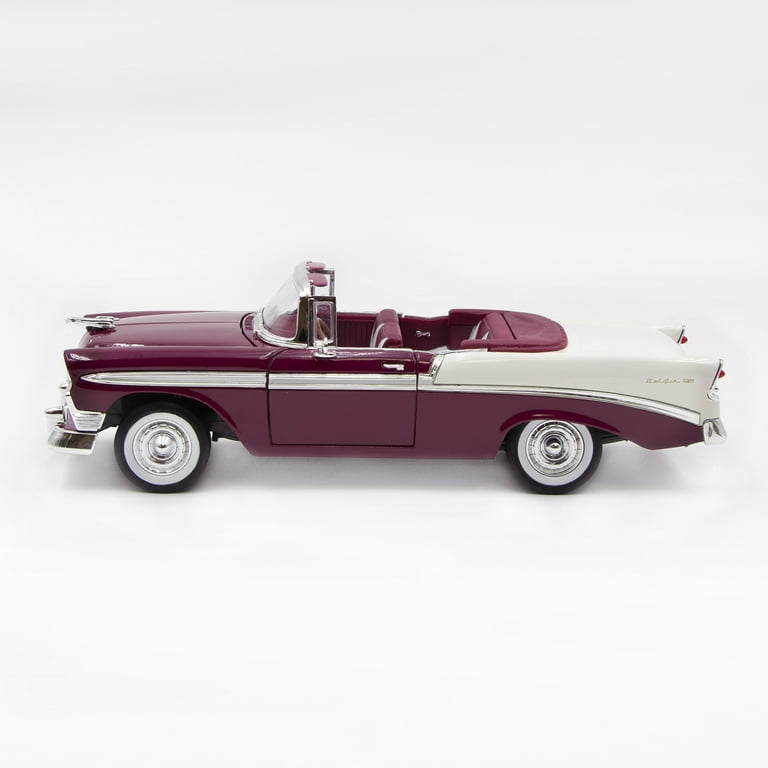1956 Chevrolet Bel Air Convertible 1:18 Scale Diecast Car, Purple