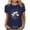 #0262-Dark Blue, variant on Sokhug T Shirts for Women Crewneck Flowers Graphic Tees Summer Cute Shirts Short Sleeve Tops