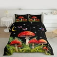 thumbnail image 2 of jejeloiu Cute Mushroom Queen Comforter Set,Country Botanical Leaf Bedding Sets,Kawaii Purple Butterflies Bedding Comforter Set For Girls Boy,Breathable Home Decor Reversible,3 Pieces, 2 of 8