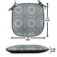 thumbnail image 5 of Orient Chair Seating Cushion Set of 6, Retro Style Motifs Mosaic Ceramic Design Traditional Culture Print, Seat Pads for Office with Anti-slip Backing, 16"x16", Grey White Blue, by Ambesonne, 5 of 7