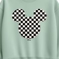 thumbnail image 2 of Disney - Checkerboard Mickey Ears Oversized Fleece Crew Sweatshirt, 2 of 4