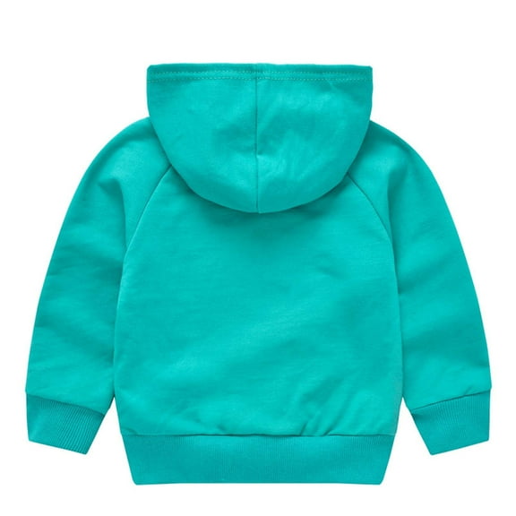 Odeerbi Children's Print Hooded Pullover Boys And Girls Sweater Santa Claus Children's Jacket Long Sleeve Sweatshirt