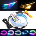 thumbnail image 2 of drl color led light strip 2 piezas para coche flujo secuencial rgb luz del día a prueba de agua multicolor luces de señal de giro para faro color led light tape drl huangjie unisex, 2 of 2