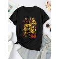 thumbnail image 1 of Camiseta de hombre con estampado de letras de película de terror, personalizada, de Celucasn, cómoda, de algodón puro, informal, deportiva, de verano, de primera opción, 1 of 6