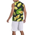 thumbnail image 2 of Xecao Fresh Avocado print basketball shirt for both men and women, a unisex basketball jersey perfect for theme parties-Medium, 2 of 6