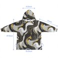 thumbnail image 7 of Black White Gold Marble Pattern Blanket Hoodies for Kids 6-13YR Oversize Wearable Blanket Hoodies for Boys Girls Teens, 7 of 7