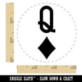 thumbnail image 2 of Queen of Diamonds Card Suit Self-Inking Rubber Stamp Ink Stamper - Pink Ink - Small 3/4 Inch, 2 of 7