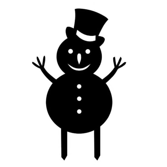 Snowman Stake - Metal Wall Art