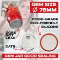 thumbnail image 2 of Forjars GEM Mouth Canning Lids and Rings – 100-Pack, stainless steel, 2.7-inch heightв, 2 of 7