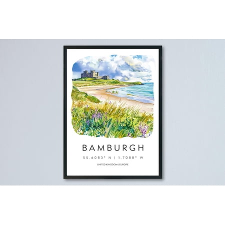 Bamburgh Poster Wall Art Bamburgh Wall Hanging Home Décor Bamburgh Gift Art Lovers United Kingdom Wall Art Poster Only
