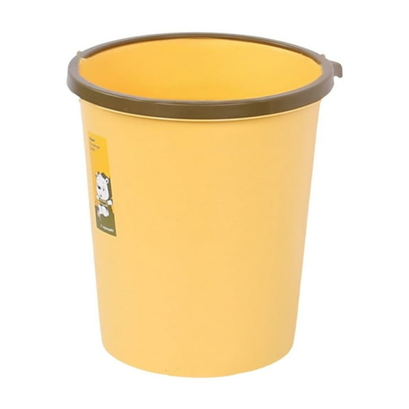 CASAFUN Premium Round Lidless Press Ring Bathroom Trash Can Toilet Garbage Bin Durable Garbage Can Household Wastebasket Garbage Container Basket for Office,Kitchens,Home,Dorms