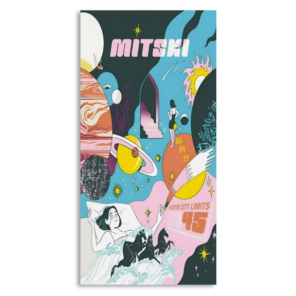 Wall Poster for Bedroom Decor Art Print - Mitski Poster Rock Music Poster Indie Rock Singer Poster (Size: 8'x16')