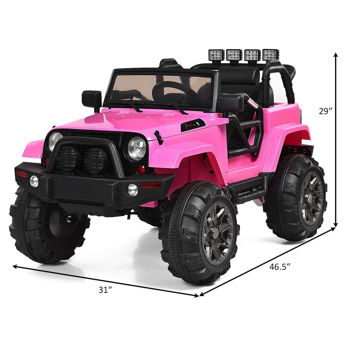 Topbuy Pink 12 V Electric Truck Powered Ride-On