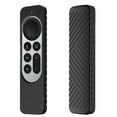 thumbnail image 1 of Shockproof Silicone Remote Control Case Compatible for 2021 Apple TV 4K Remote Control Accessories Non-slip Stripe Protective Case Black, 1 of 9