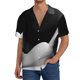 thumbnail image 1 of Fotbe Black White Fluid Sculpture Camisa Estampada de Manga Corta para Hombre, Casual de Verano, Estilo Playero, Sin Arrugas-Medium, 1 of 5