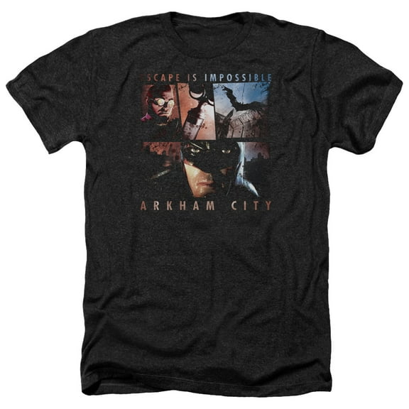 Arkham City - Escape Is Impossible - Heather Short Sleeve Shirt - Small