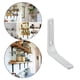 thumbnail image 3 of Soporte para estante Soporte para estante de servicio Estante colgante en forma de L Soportes para estantes en Blanco 4 pulgadas, 3 of 9