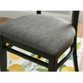thumbnail image 4 of Linon Ashfield Dining Chairs, Set of 2, Black Finish with Black and Gray Fabric, 4 of 10