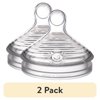 (2 pack) NUK Simply Natural Medium Flow Bottle Nipples, 2-Pack