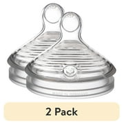 (2 pack) NUK Simply Natural Medium Flow Bottle Nipples, 2-Pack