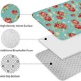 thumbnail image 5 of Pioneer Flower Floral Print Pattern Bathroom Rugs Sets 3 Piece,Toilet Cover Set,Absorbent Non Slip Bathroom Mats Sets with U-Shaped Contour Rug Toilet Rug Set, 5 of 5