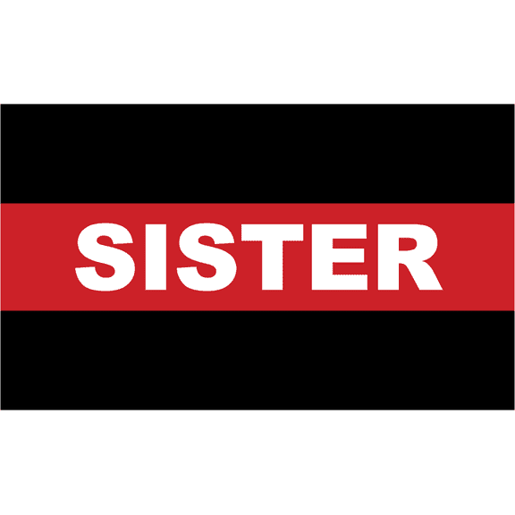 3.8 Inch Firefighter Thin Red Line Sister Decal