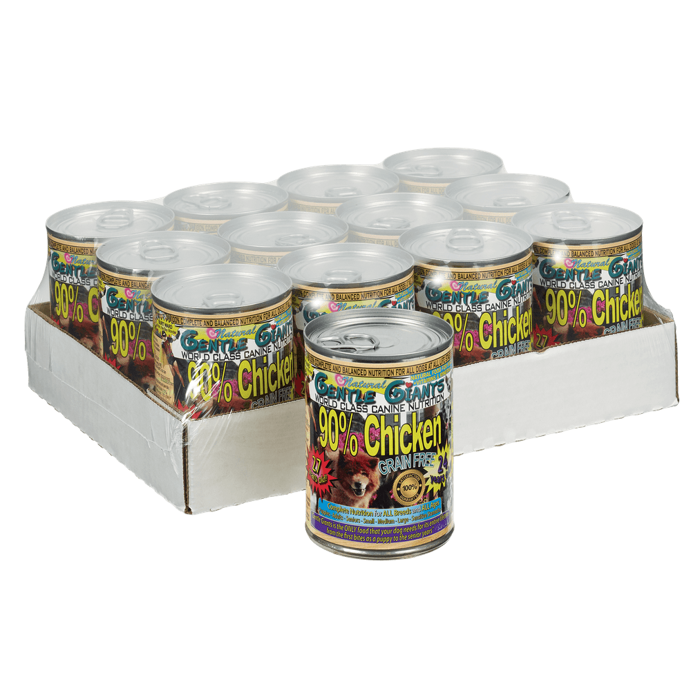 (12 Pack) Gentle Giants Canine Nutrition 90 Chicken GrainFree Wet Dog