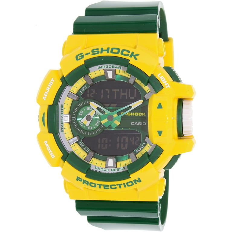 Men's G-Shock GA400CS-9A Green Resin Quartz Sport Watch