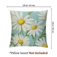 thumbnail image 4 of nygtbtfer Pillow Set of 2 Throw Pillows Garden Flower Decorative Pillow Cases Square Indoor Outdoor for Home Couch Bed, Cyan 12x12in, 4 of 7