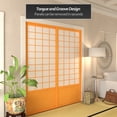 thumbnail image 6 of Red Lantern 7 ft. Tall Zen Shoji Sliding Door Kit - Honey, 6 of 8