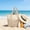 Beige, variant on Large Capacity Mesh Beach Bag，Colour Blocked Shoulder Tote with Openwork，Lightweight Travel Organizer for Pool Holiday