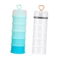 thumbnail image 2 of GROWTH TANK 2 Pieces Protein Powder Containers Milk Powder Container for Office Exercise White and Blue, 2 of 9