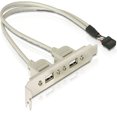 thumbnail image 1 of Injueey Adaptador de Cable de extensión de 2 puertos USB 2,0 a 9 pines para ordenador, soporte de Panel trasero, Cable extensible de 9 pines Juegos de teclado y mouse para computadora, 1 of 5