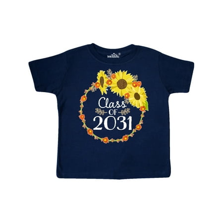 

Inktastic Class of 2031 Sunflower Wreath Gift Toddler Boy or Toddler Girl T-Shirt