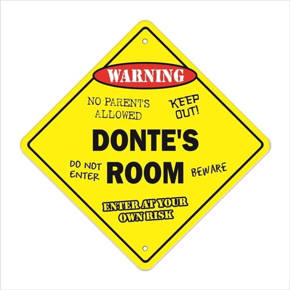 SignMission X-Dontes Room 12 x 12 in. Crossing Zone Xing Room Sign - Dontes