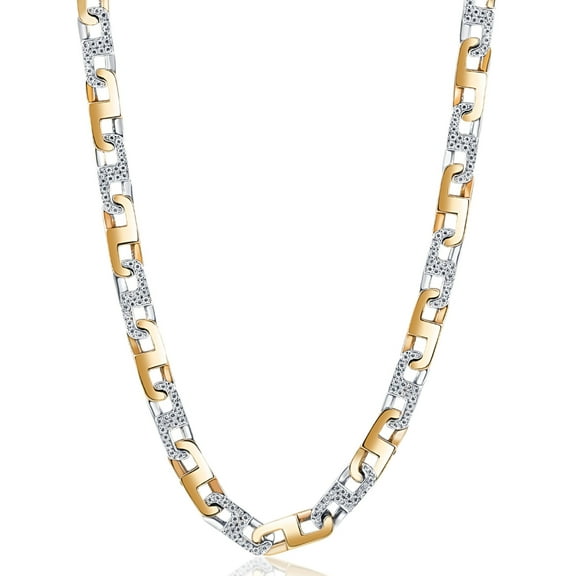 Pompeii Men's 14k Gold (108gram) or Platinum (203gram) 8.5mm Diamond Chain Necklace 20"
