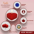 thumbnail image 3 of HYOOLA Bougies Flottantes Cœur Rouge Premium - Lot de 15 Bougies Cœur d'Amour - Durée de Combustion 2 Heures - Bougies Rouges 1.8 Pouces - Fabriqué en Europe, 3 of 7