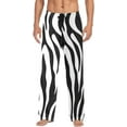 thumbnail image 2 of FREEAMG Zebra Cotton Pajama Pant for Men, Super Soft Lightweight Lounge Pajama Bottoms Drawstring Sleepwear Pant with 2 Pockets, 2 of 7