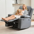 thumbnail image 4 of GloryStar Recliner Chair Nursery, Oversized Manual Reclining Rocking Chair, 360 Swivel Glider with Cup Holder, Massage and Heat Recliner, Indoor Small Single Sofa Chairs for Adults, RV, Bedroom, 4 of 9