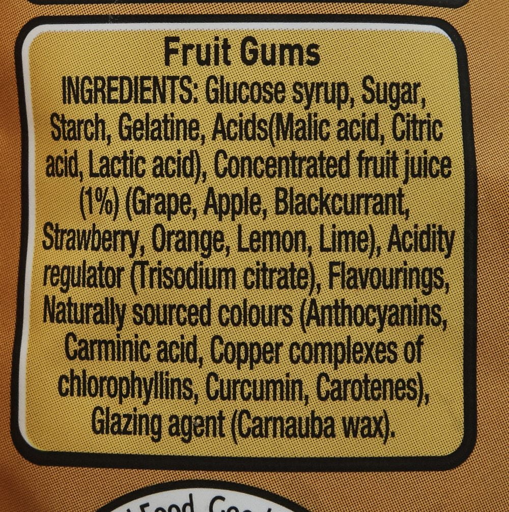 Rowntrees Fruit Gums 120g (Pack of 9)