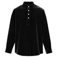 thumbnail image 5 of PYGNJK Mens Velvet Shirts Regular Fit Long Sleeve Soft Stretch Casual Button Down Shirt for Men, 5 of 6