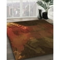 thumbnail image 3 of Ahgly Company Machine Washable Indoor Rectangle Transitional Mahogany Brown Area Rugs, 5' x 8', 3 of 7