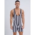 thumbnail image 3 of Zaldita Men's One Piece Swimsuit Bikini Water Sports Super Speed Dry Charm Men Surfing Bodysuits Black XL, 3 of 7
