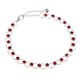 thumbnail image 5 of Tobilleras de Cristal de Bohemio Plateadas Plateadas Coloridas para Mujer de 26,5 Cm rojo jinwen Tobillera de cristal plateado plata, 5 of 8