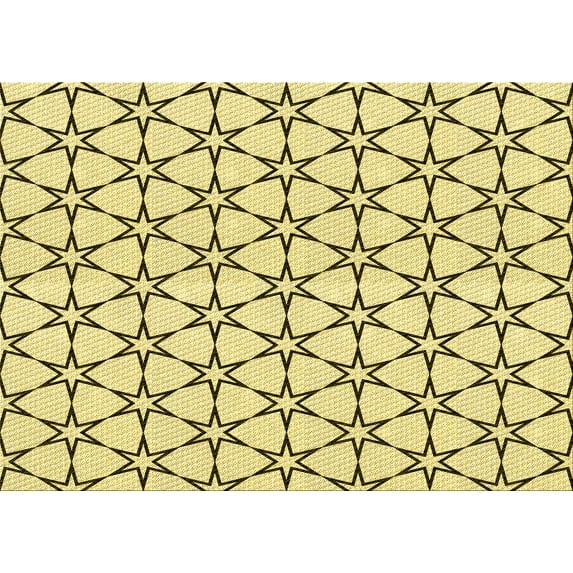 Ahgly Company Indoor Rectangle Patterned Sun Yellow Area Rugs, 4' x 6'