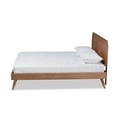 thumbnail image 2 of Aimi Mid-Century Modern Walnut Brown Finished Wood Full Size Platform Bed, 2 of 5