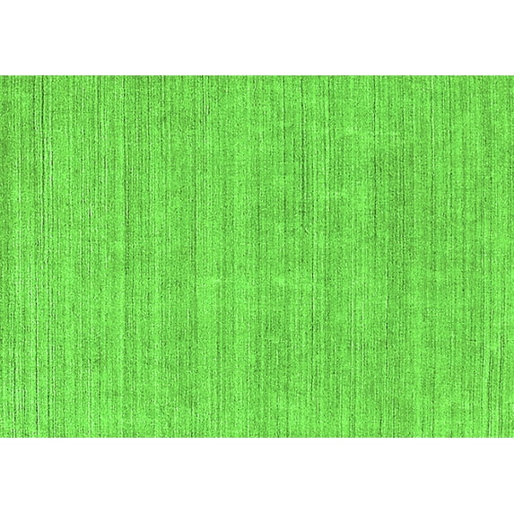 Ahgly Company Indoor Rectangle Solid Green Modern Area Rugs, 7' x 10'