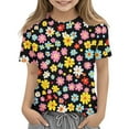 thumbnail image 7 of Lovzfmll Toddler Girl's T-Shirts, Graphic Print Short Sleeve Tee, Casual Loose Fit Pullover Graphic Tees for 3-4 Years, 7 of 7